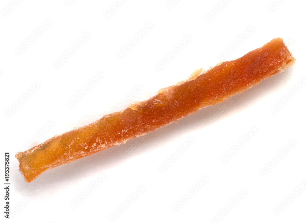 Red dried fish on white background Red dried fish on white background