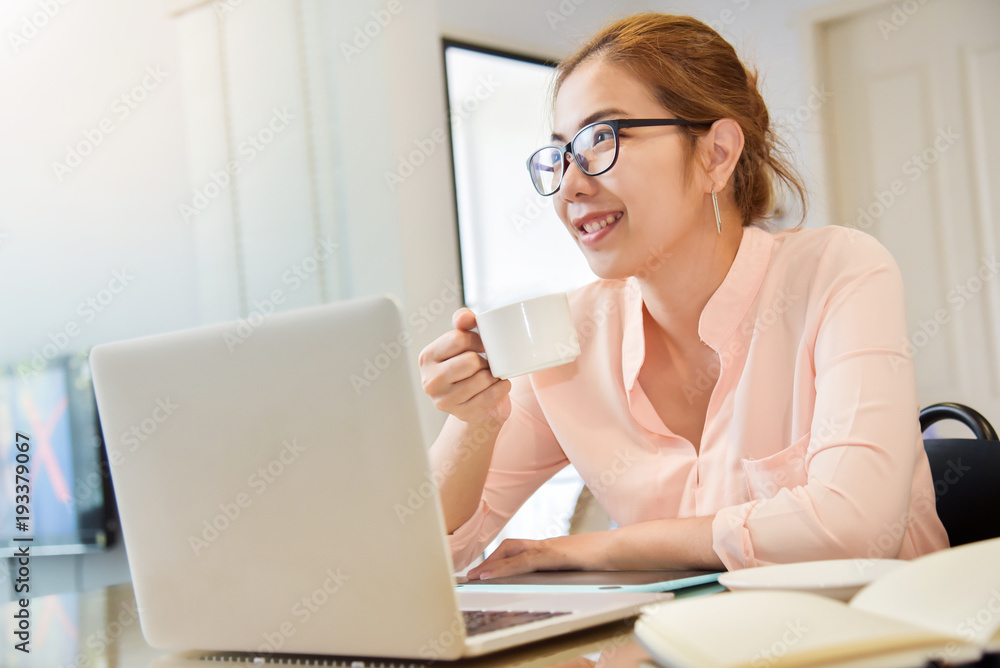 Female creative designer thinking. Female creative designer thinking.