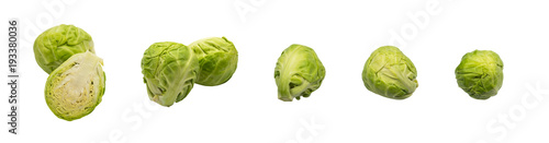 Green Brussel Sprouts Isolated