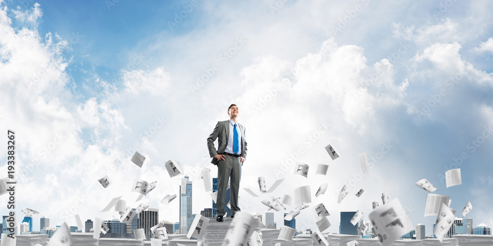 Successful confident businessman in suit. Successful confident businessman in suit.
