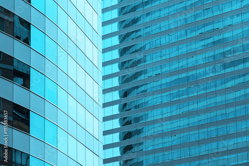 modern glass on modern building