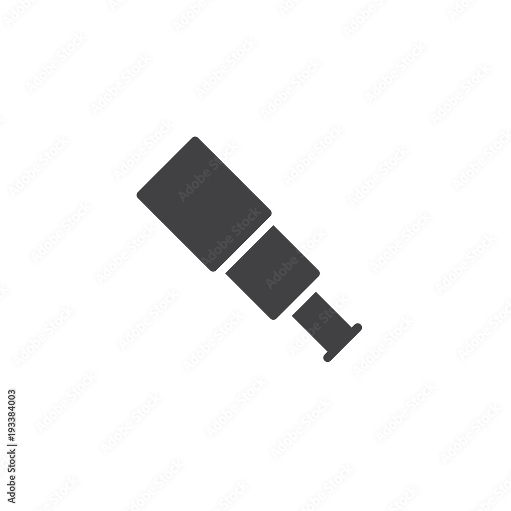 Spyglass vector icon. filled flat sign for mobile concept and web design. Telescope simple solid icon. Symbol, logo illustration. Pixel perfect vector graphics Spyglass vector icon. filled flat sign for mobile concept and web design. Telescope simple solid icon. Symbol, logo illustration. Pixel perfect vector graphics