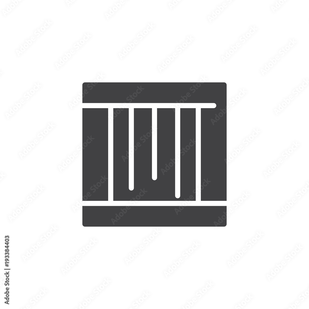 Big crate vector icon. filled flat sign for mobile concept and web design. Wooden box simple solid icon. Symbol, logo illustration. Pixel perfect vector graphics Big crate vector icon. filled flat sign for mobile concept and web design. Wooden box simple solid icon. Symbol, logo illustration. Pixel perfect vector graphics