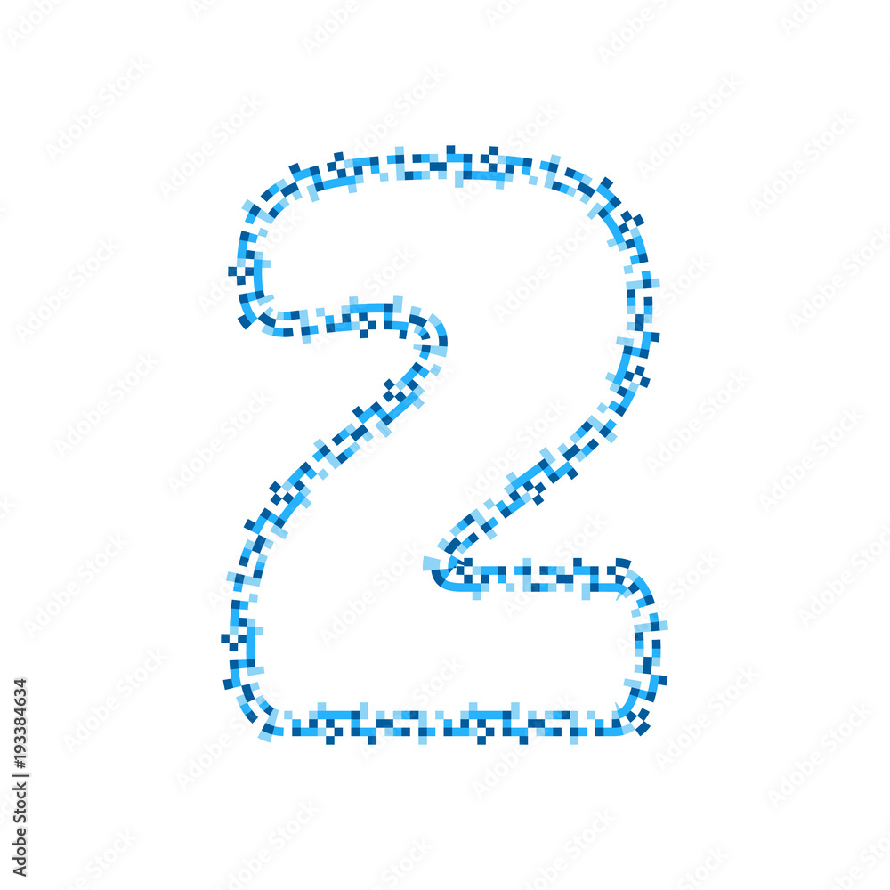 Naklejka premium 2 Pixel Letter Logo Icon Design