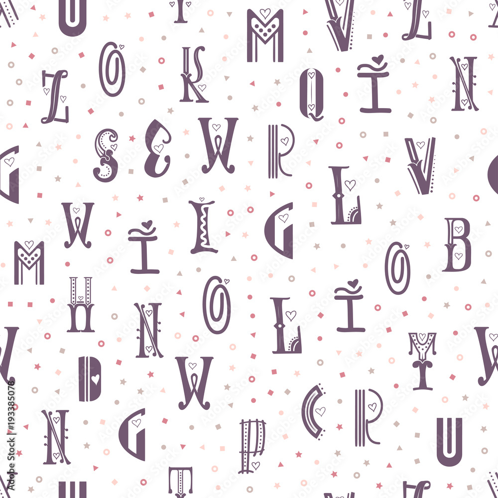 Seamless pattern from the Latin alphabet, can be used for wallpaper, wrapping paper, teaching children. Seamless pattern from the Latin alphabet, can be used for wallpaper, wrapping paper, teaching children.