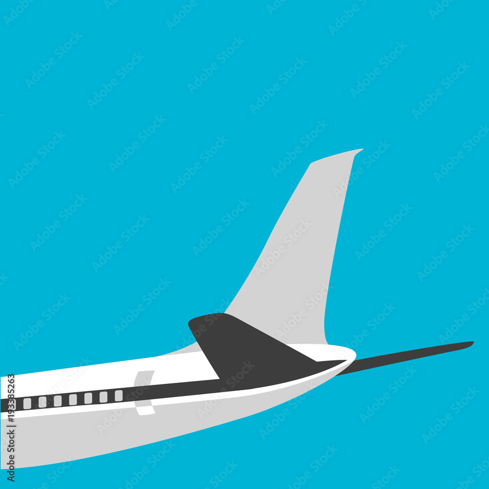 passenger plane vector illustration flat style profile