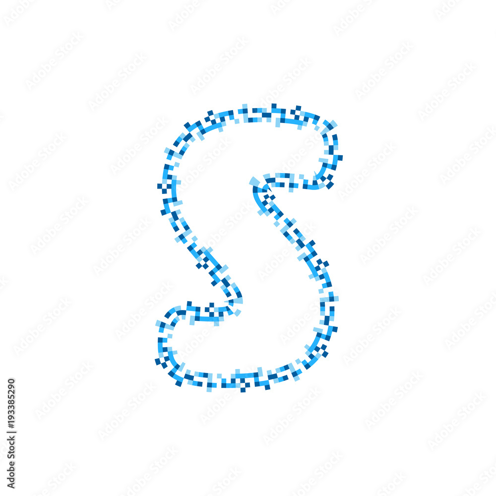 S Pixel Letter Logo Icon Design S Pixel Letter Logo Icon Design