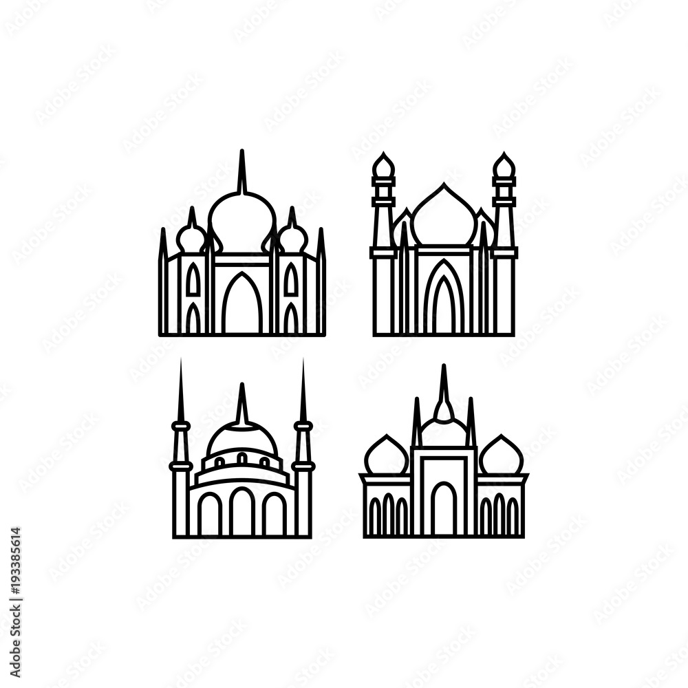 mosque icon illustration