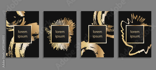 Set of luxury cover templates. Vector cover design for placards, banners, flyers, presentations and cards