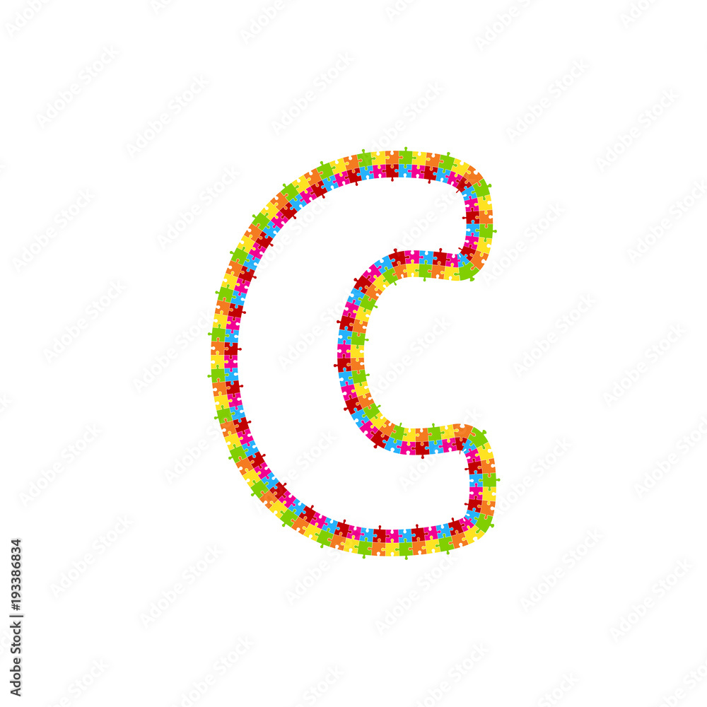 C Puzzle Letter Logo Icon Design C Puzzle Letter Logo Icon Design