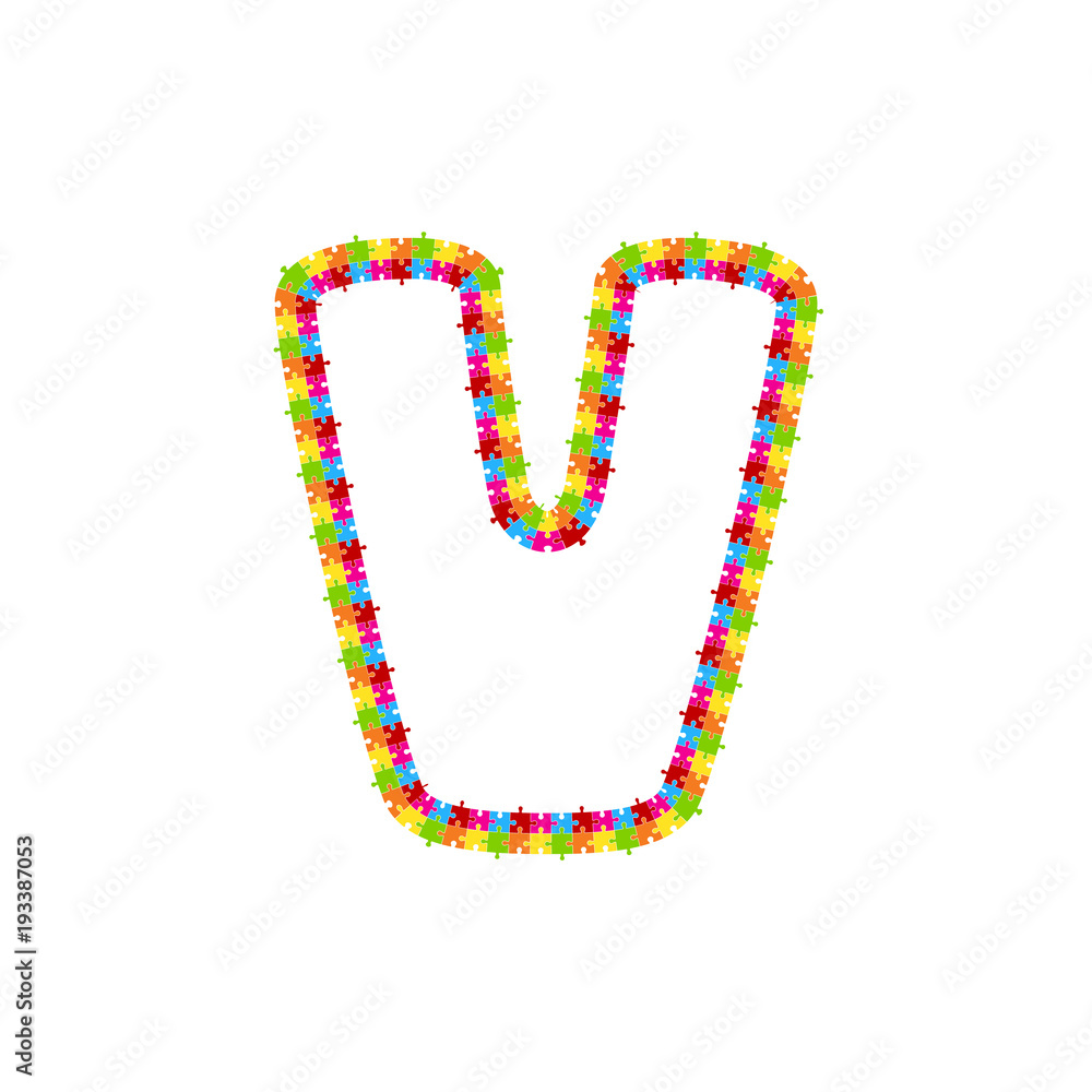 V Puzzle Letter Logo Icon Design V Puzzle Letter Logo Icon Design
