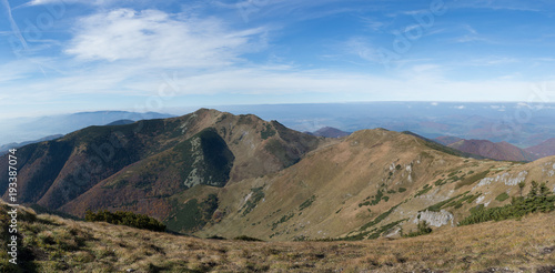 panorama photo of hills of mala fatra, slovakia