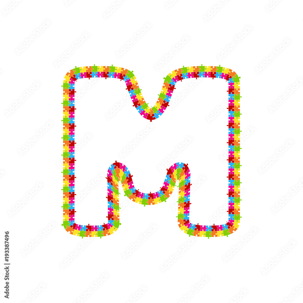 M Puzzle Letter Logo Icon Design M Puzzle Letter Logo Icon Design