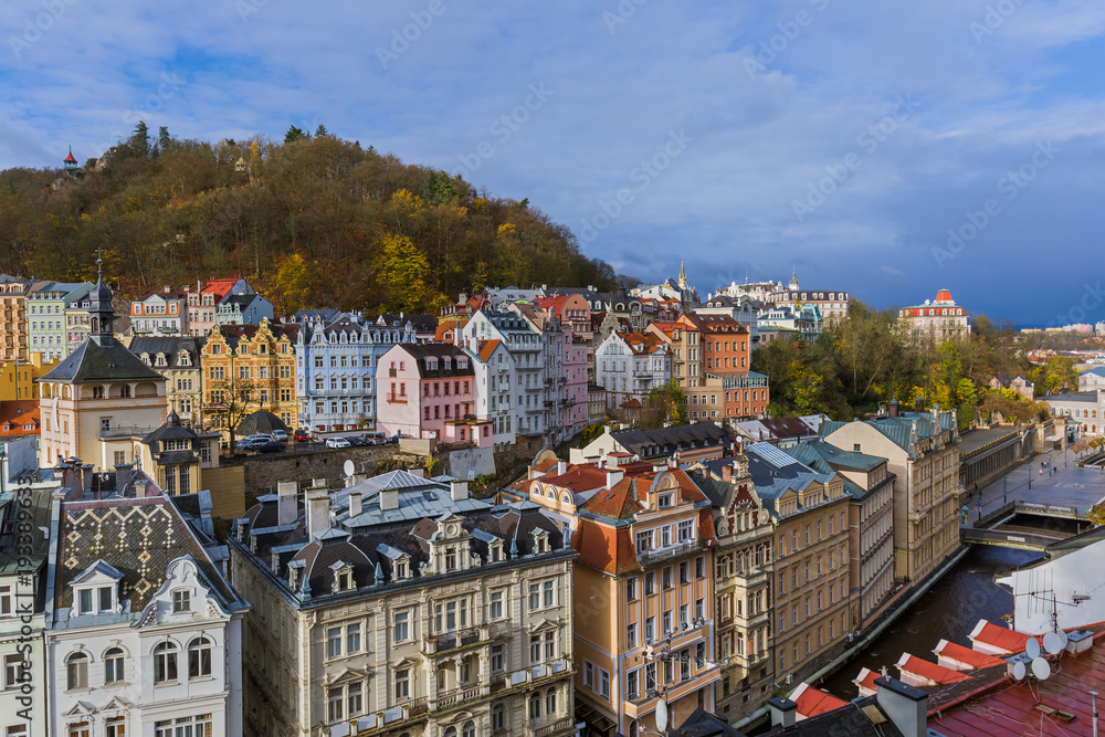Naklejka premium Karlovy Vary in Czech Republic