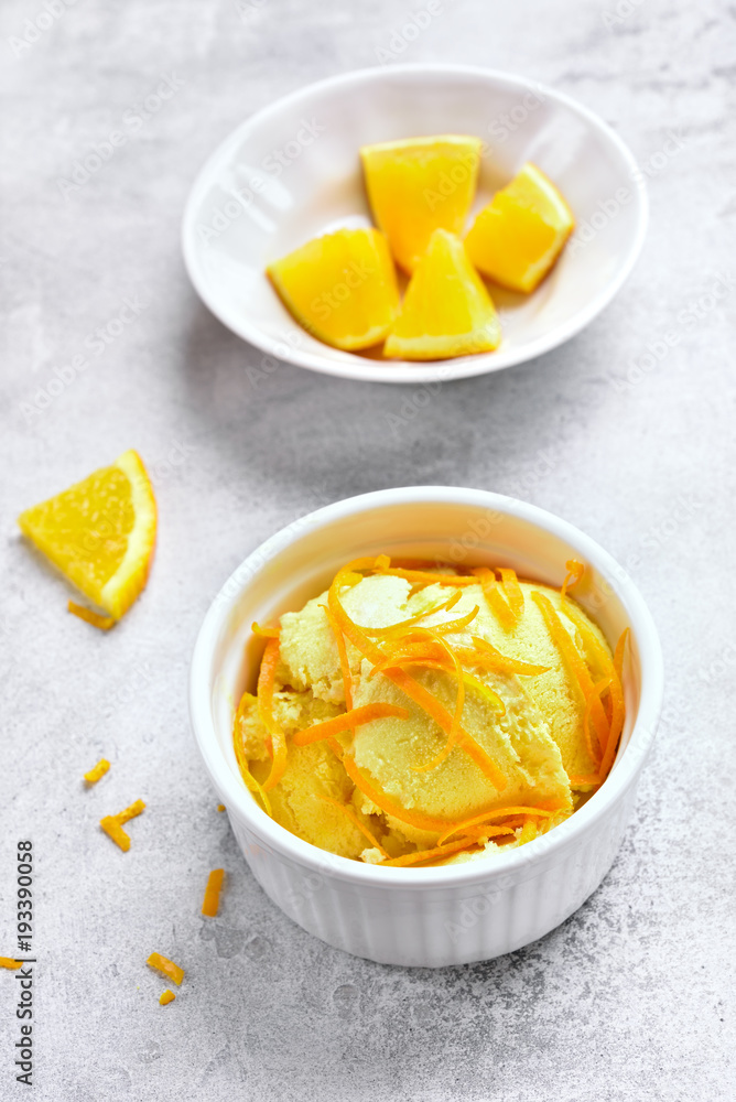 Tasty orange ice cream Tasty orange ice cream