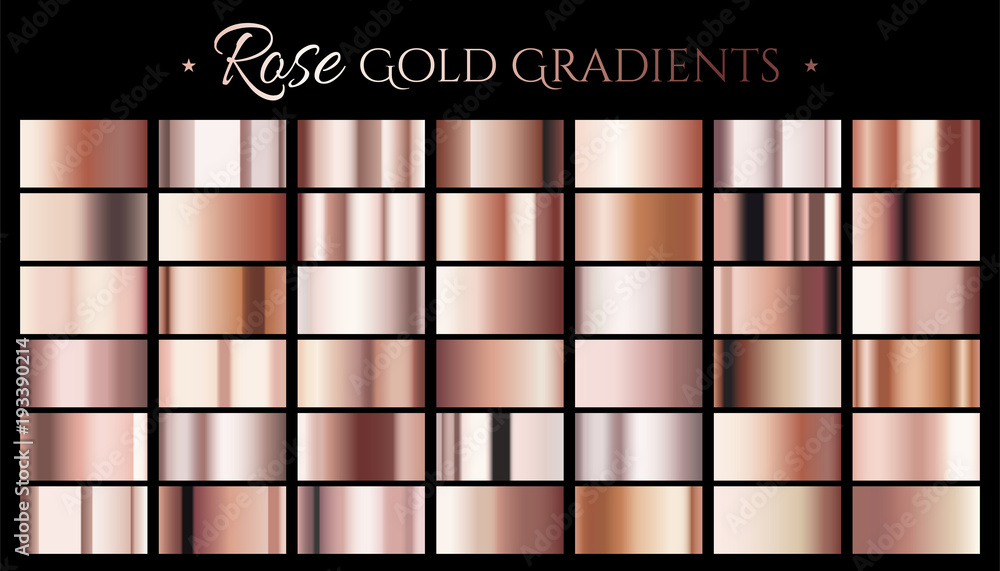 Rose gold color gradient Stock Vector | Adobe Stock