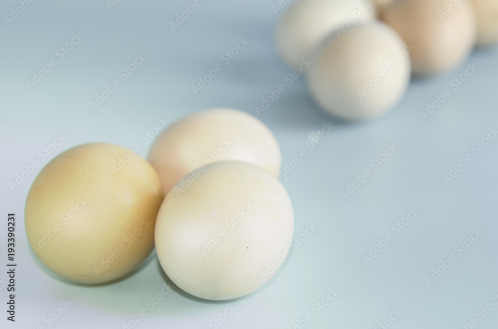easter eggs on blue background easter eggs on blue background