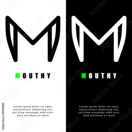 Abstract letter M logo design photo