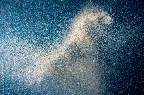 Tableau sur toile plancton and krill macro detail at night