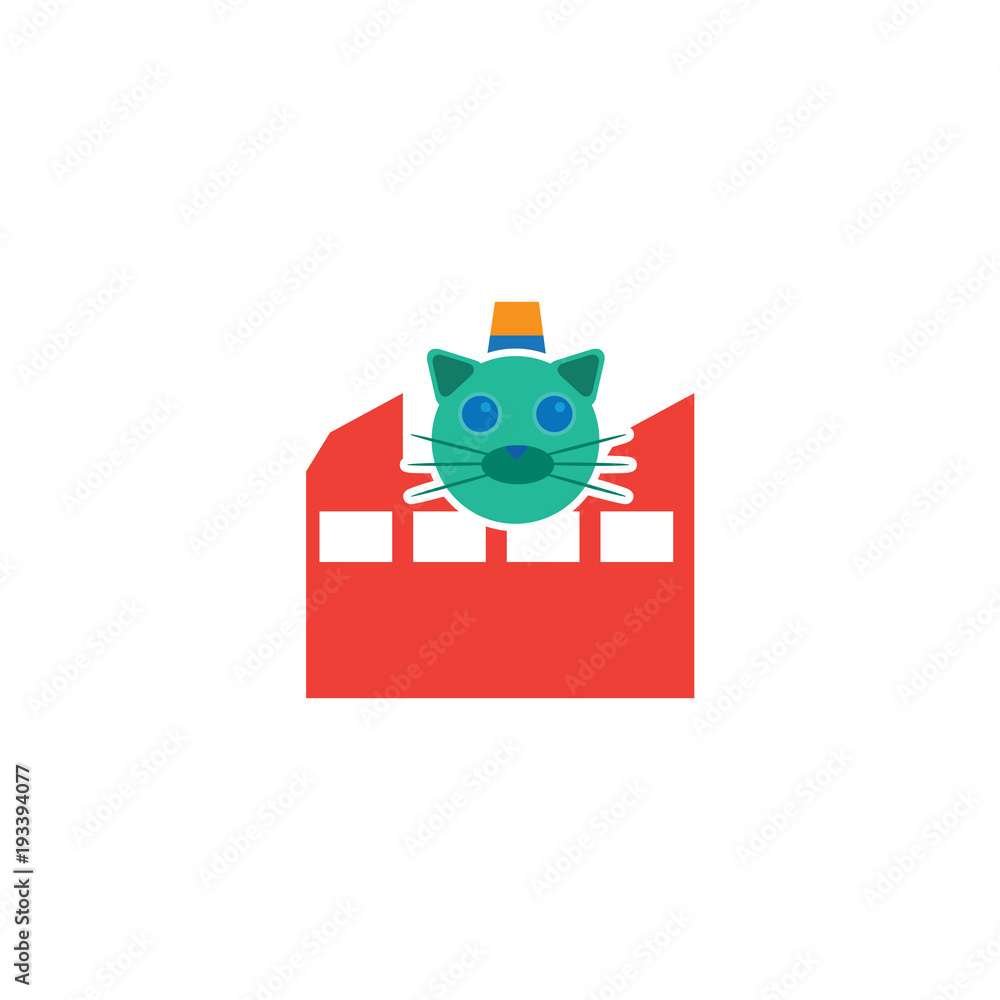 Cat Factory Logo Icon Design Cat Factory Logo Icon Design