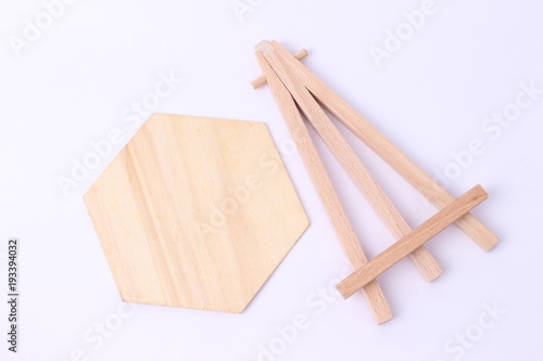 small wooden board with stand