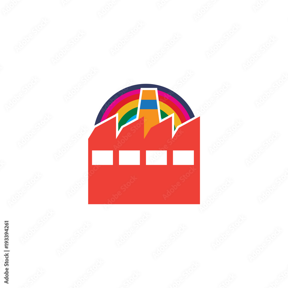 Rainbow Factory Logo Icon Design Rainbow Factory Logo Icon Design