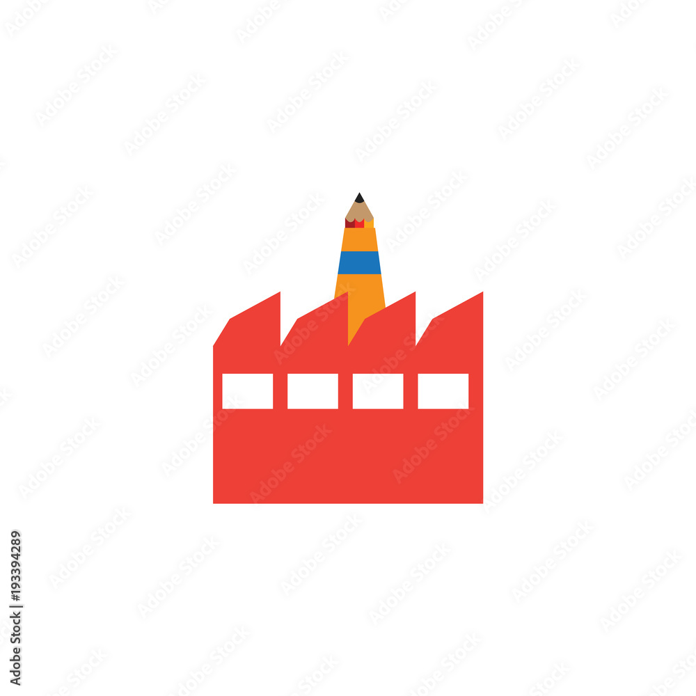 Pencil Factory Logo Icon Design