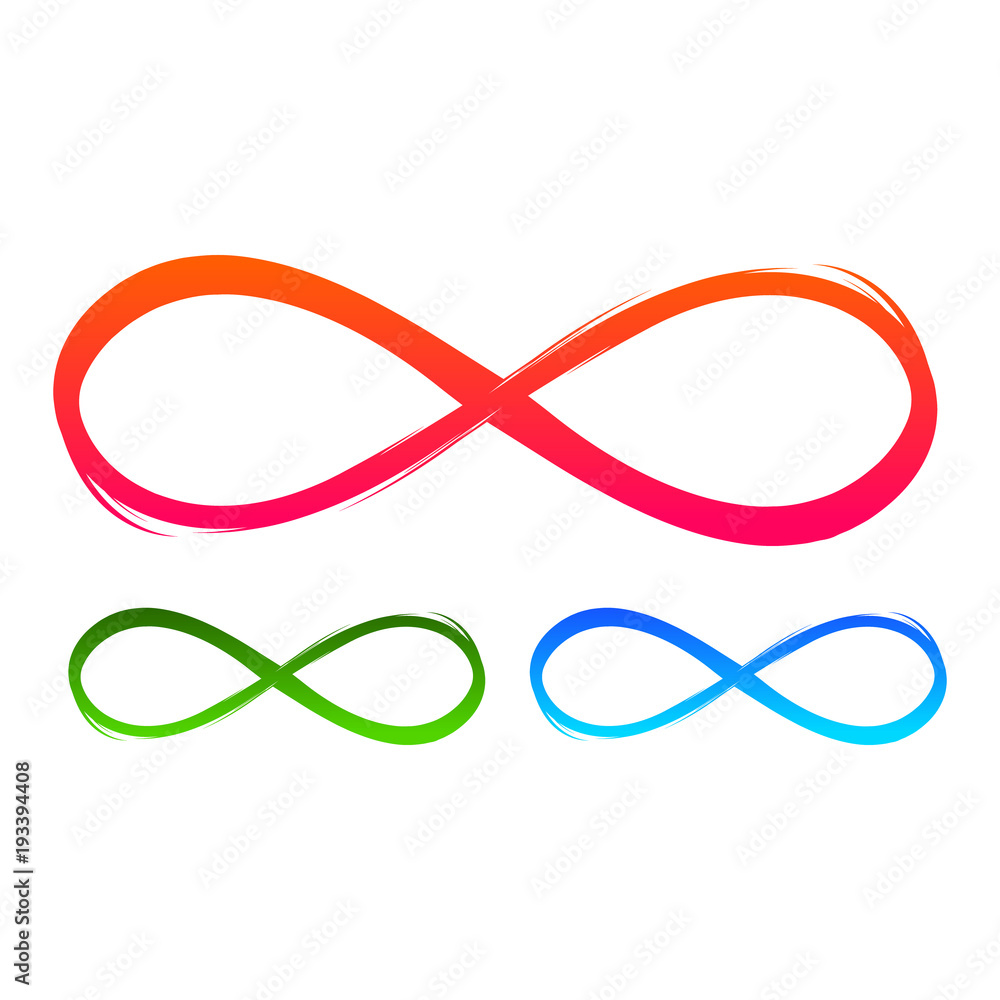 infinity sign set isolated on white background infinity sign set isolated on white background