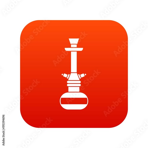 Arabic hookah icon digital red