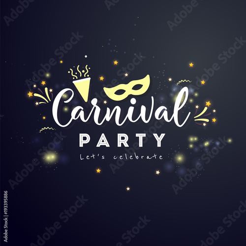 Carnival colorful poster.Vector illustration