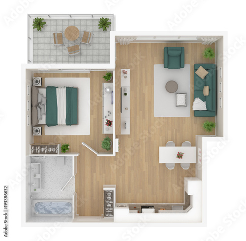 Foto Floor plan top view