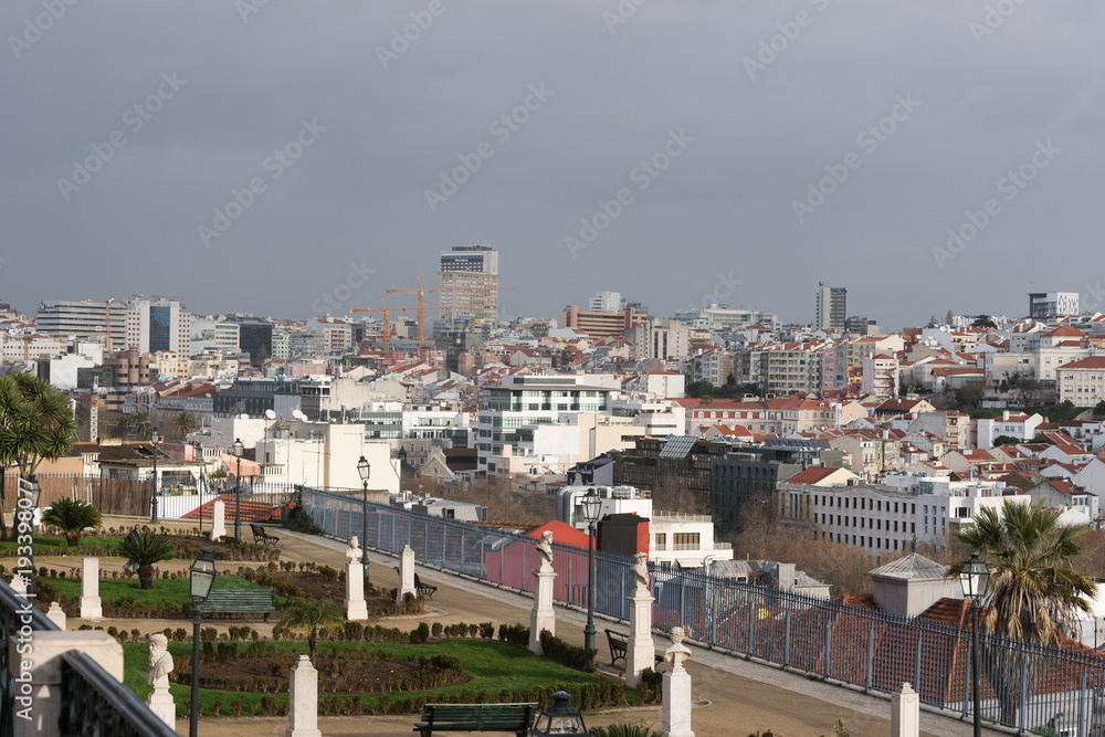 Lisbon city roofs, Portugal.