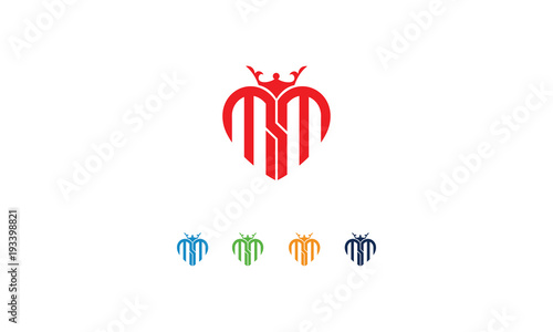 Initial logo design heart