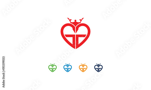 Initial logo design heart