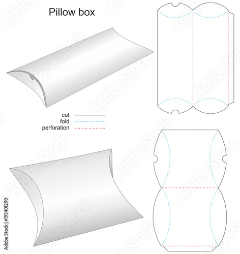 stamp box pillow