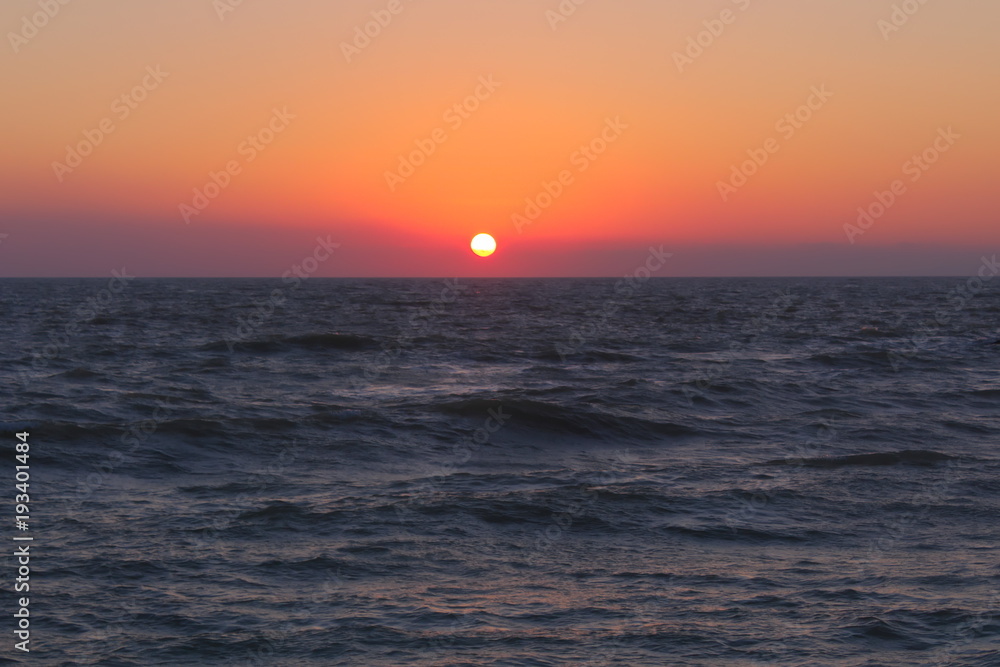 I colori del tramonto sul mare
