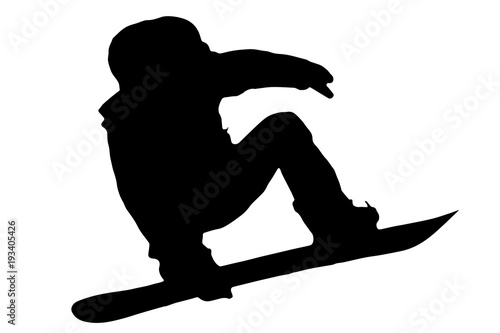 Freeride sowboarder - vector
