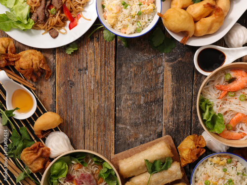 assorted asian cuisine