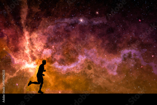 High definition star field, colorful night sky space. Nebula and galaxies in space. Astronomy concept background.