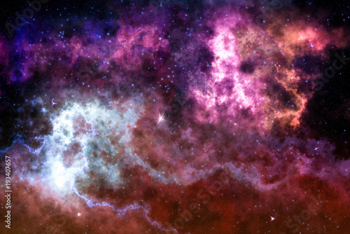 High definition star field  colorful night sky space. Nebula and galaxies in space. Astronomy concept background.