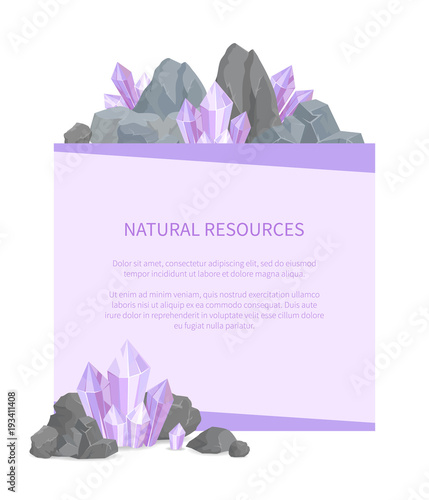 Natural Resources Poster with Precious Stone Promo