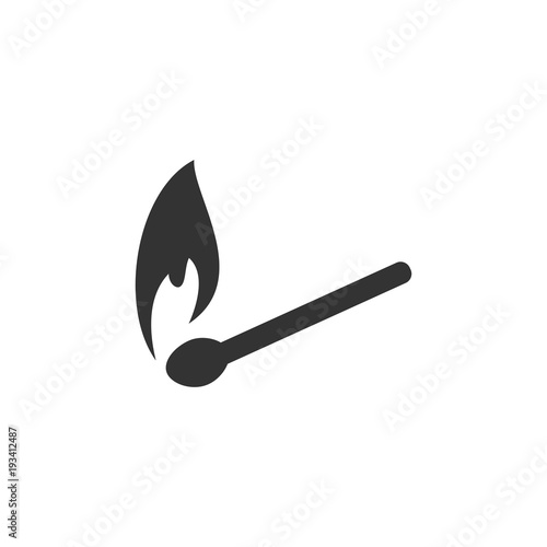 Match icon. Flat vector illustration in black on white background.