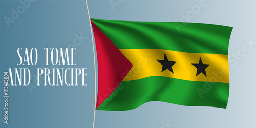 Sao Tome and Principe flag vector illustration