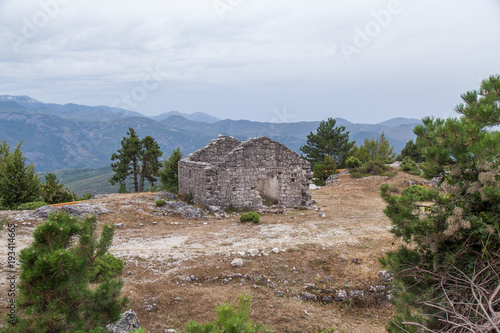 Ruined stone house in the mountains of Bosnia and Herzegovina © alexkazachok