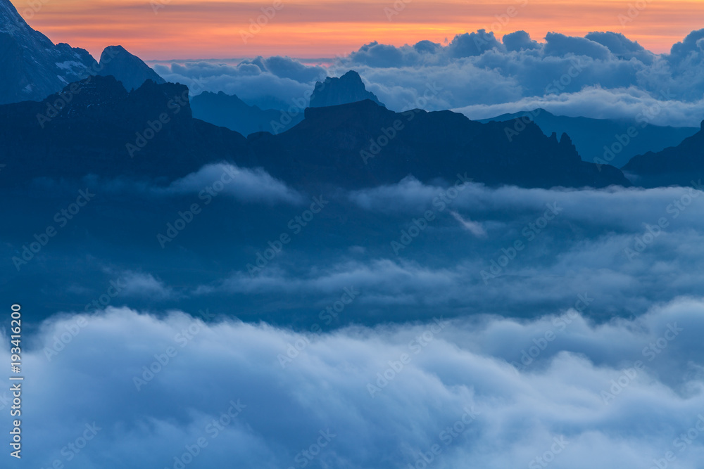 Typical beautiful landscape somewhere in Dolomites Typical beautiful landscape somewhere in Dolomites