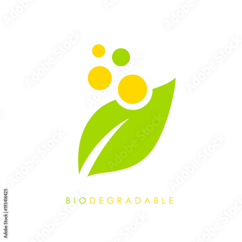 Biodegradable vector logo