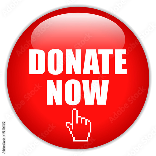 Donate now red round web button