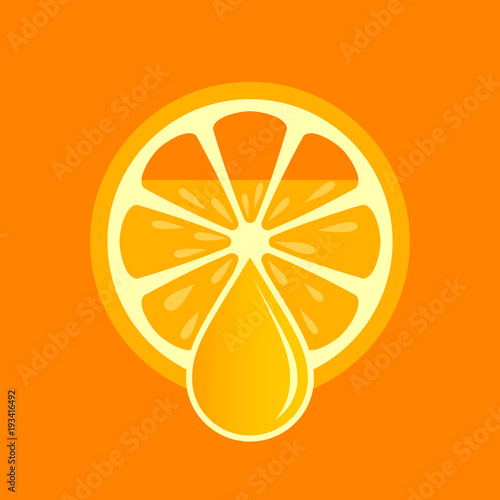 Fresh orange juice vector poster