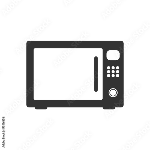 Microwave icon. Microwave Vector isolated on white background. Flat vector illustration in black. EPS 10