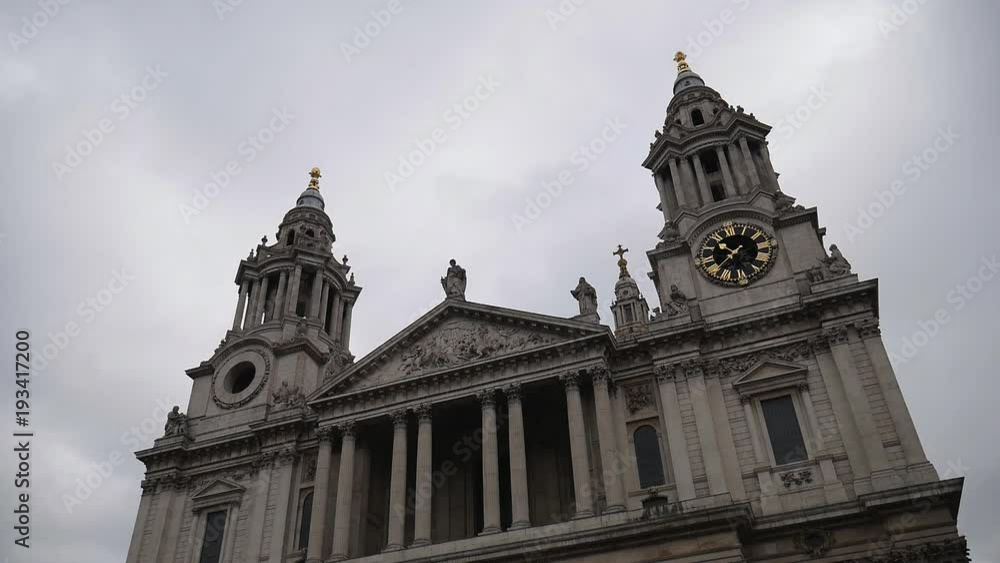 Towers of the ancient St. Paul's Cathedral. London. Towers of the ancient St. Paul's Cathedral. London.